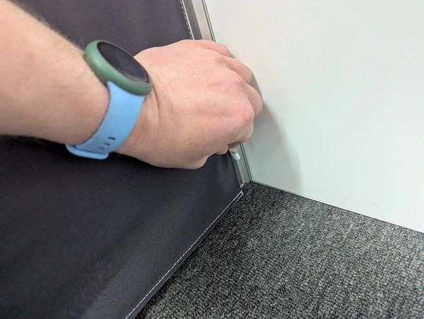 Install the bottom corners