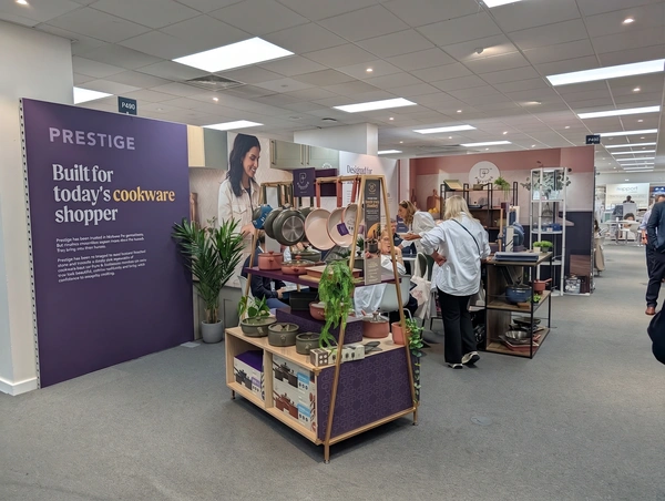 prestige stand at indx home - seamless silicone edge graphics on an aluvision modular stand