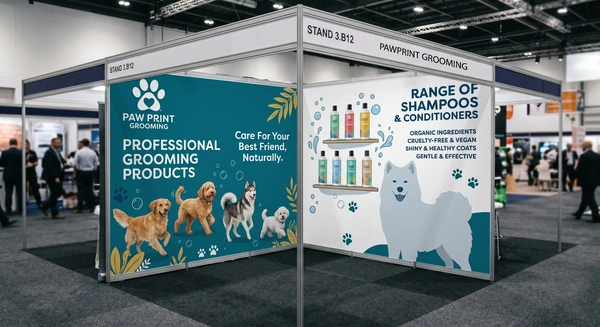  3x3 Shell Scheme Seamless  -  Pawprint Grooming