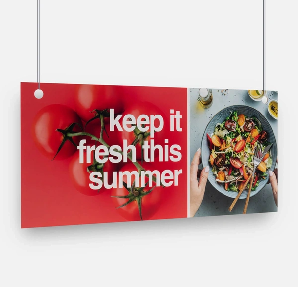 Ultraboard 6mm White Paper Honeycomb Hanging Sign