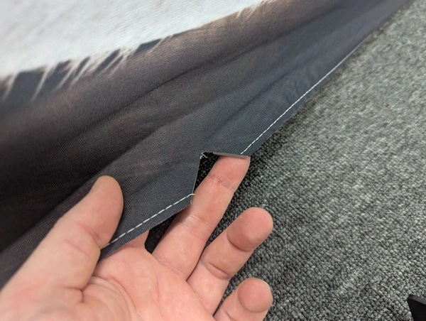 Notch cut in fabric & silicone